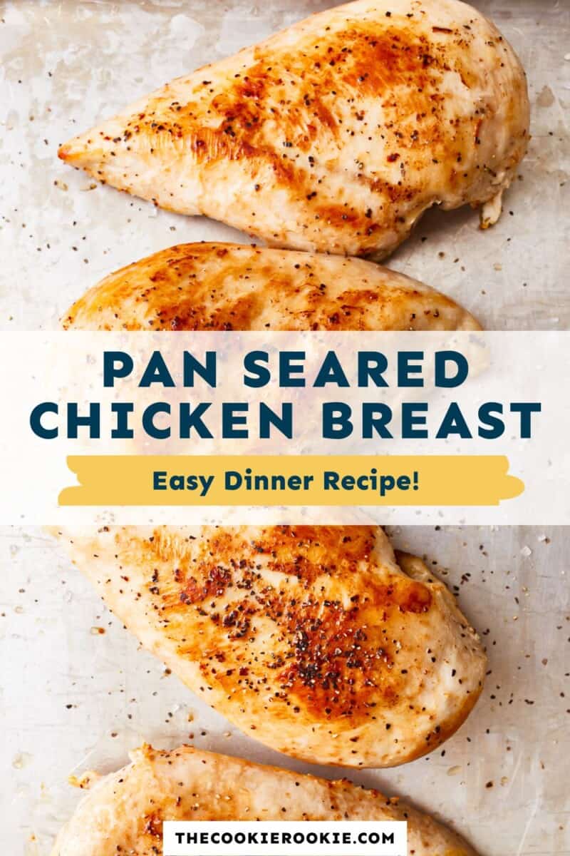 Pan seared chicken breast easy dinner recipe.