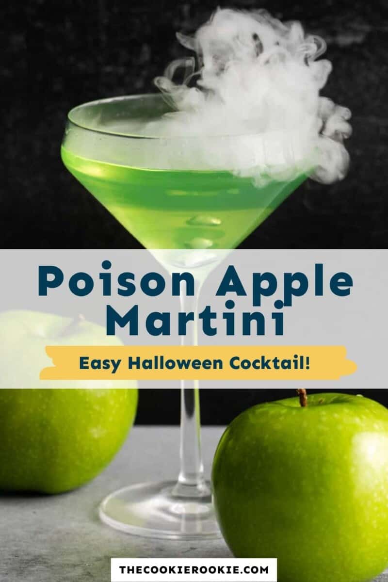 Poison apple martini easy halloween cocktail.