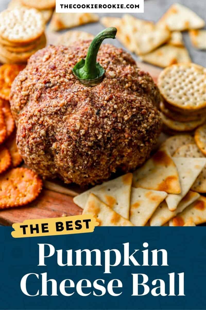 The best pumpkin cheese ball with crackers and crackers.