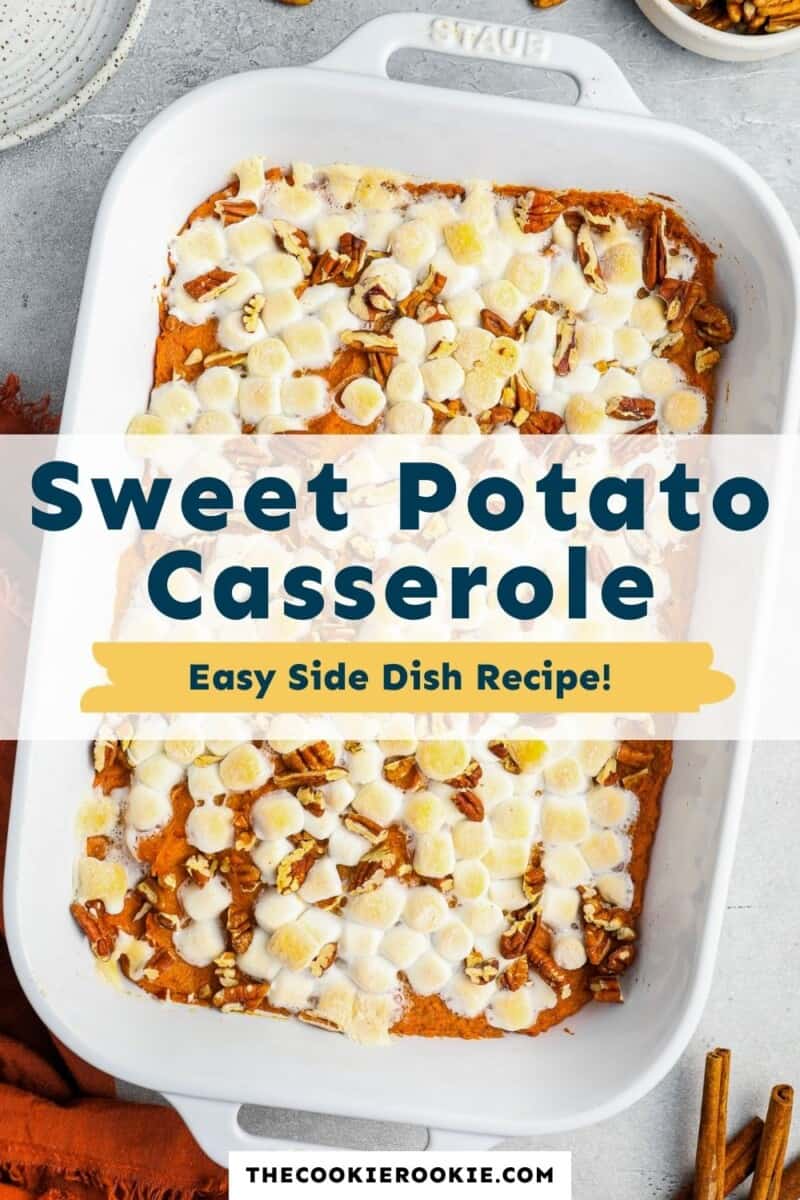 Sweet potato casserole easy side dish recipe.