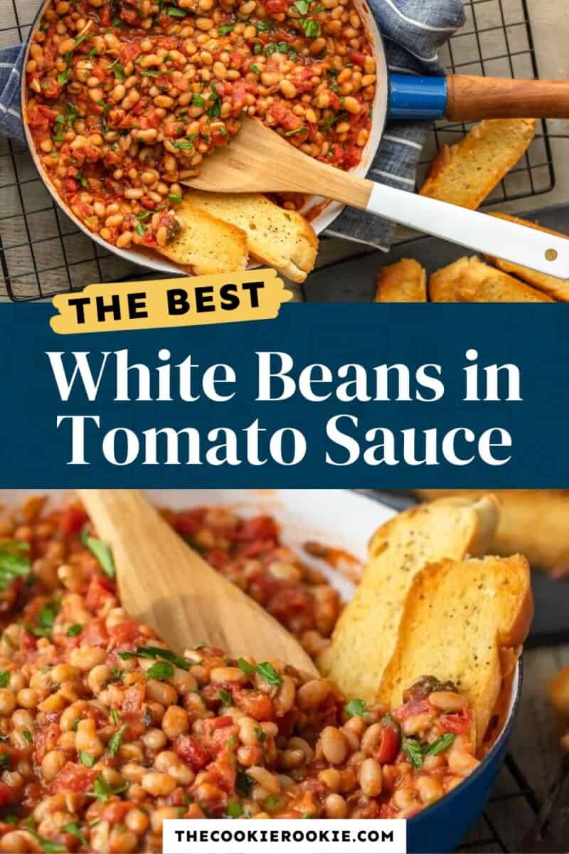 White beans in tomato sauce.