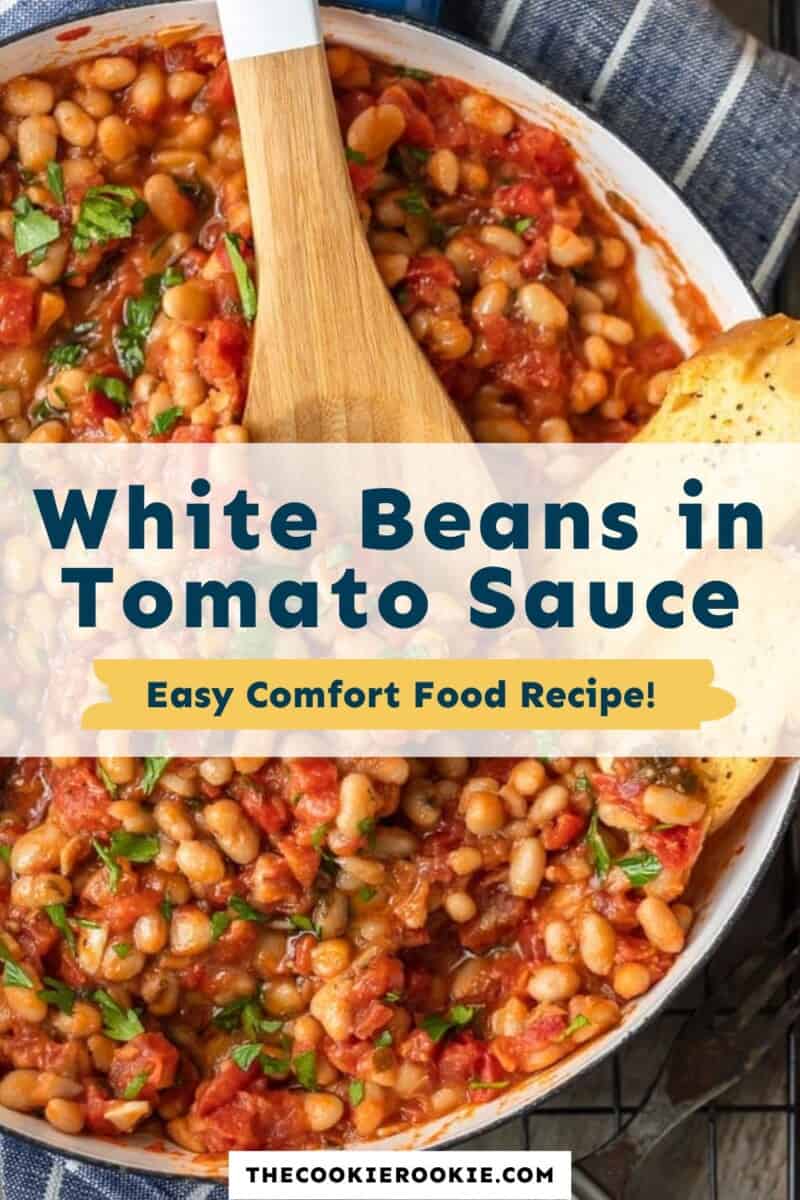 White beans in tomato sauce easy comfort food recipes.
