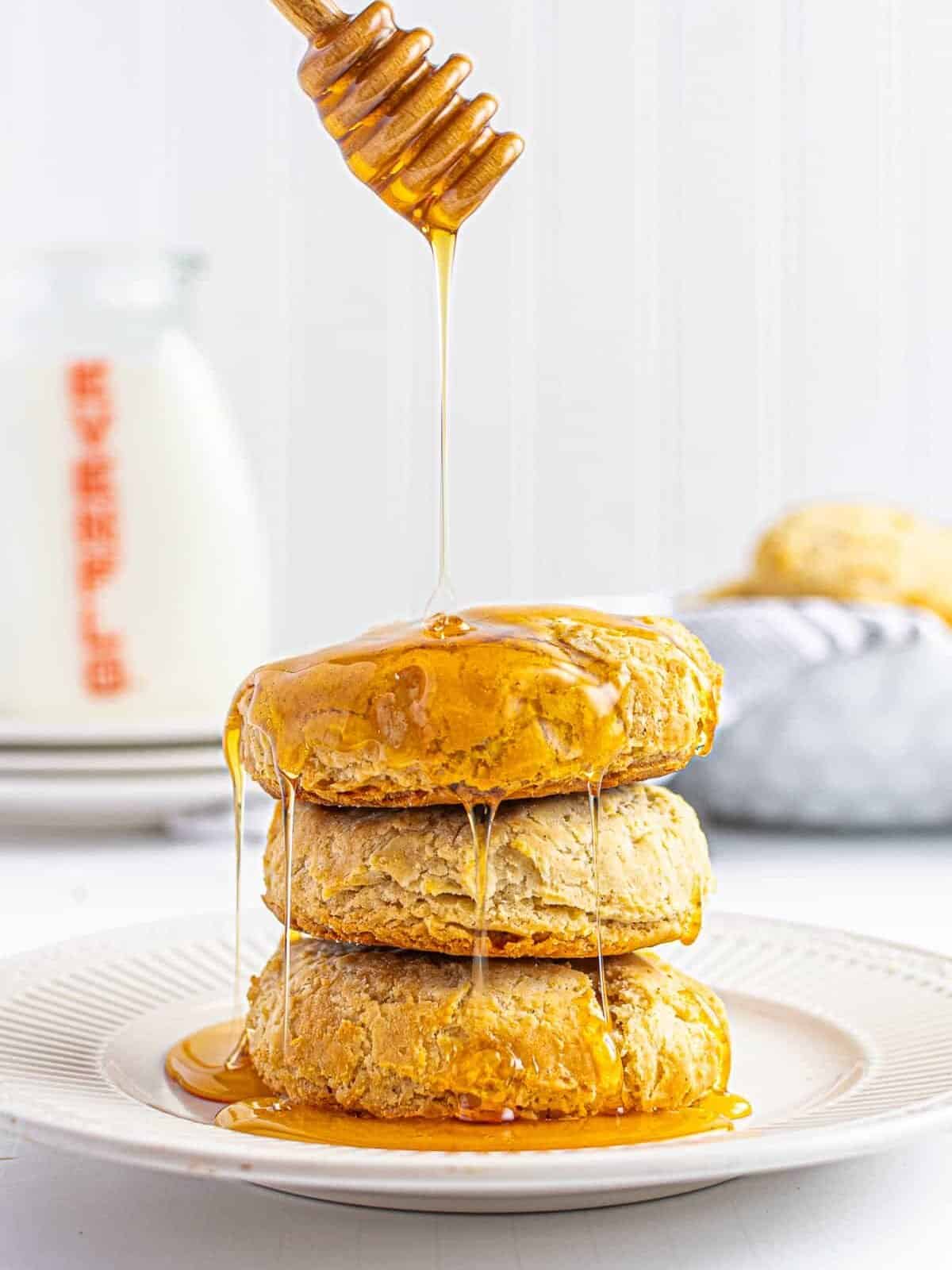 gluten free buttermilk biscuits with honey