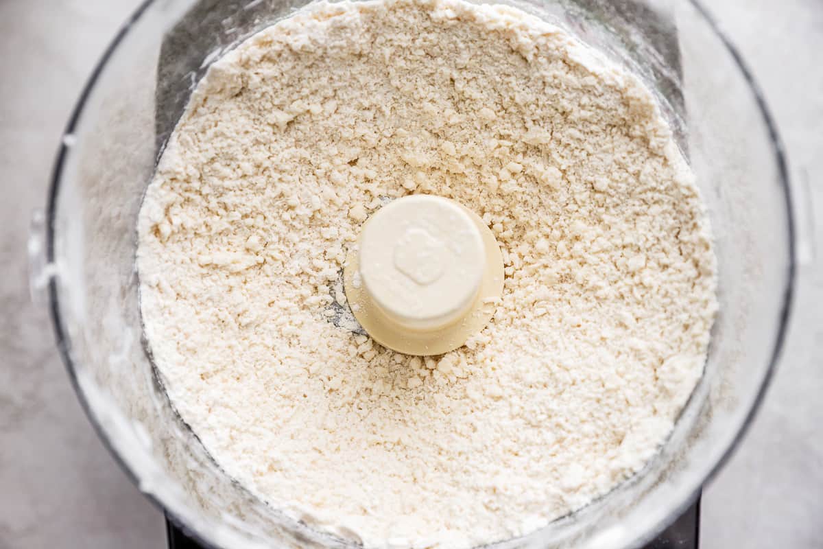 Flour in a food processor.