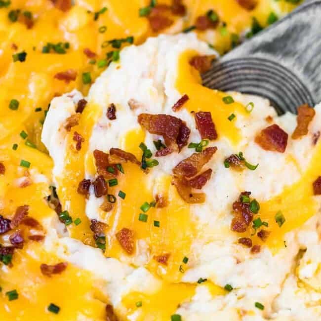 Cheddar Mashed Potatoes & Turkey Bacon