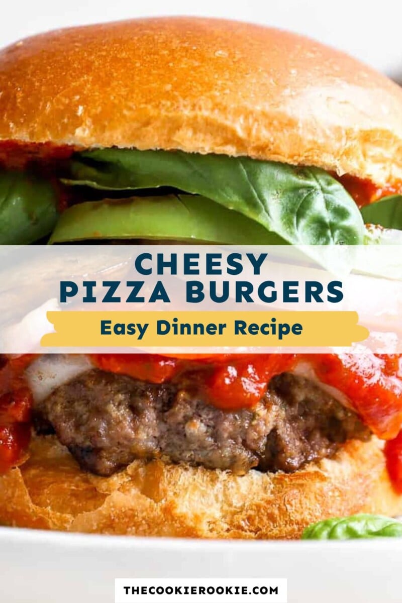 Cheesy pizza burgers: a simple dinner recipe.