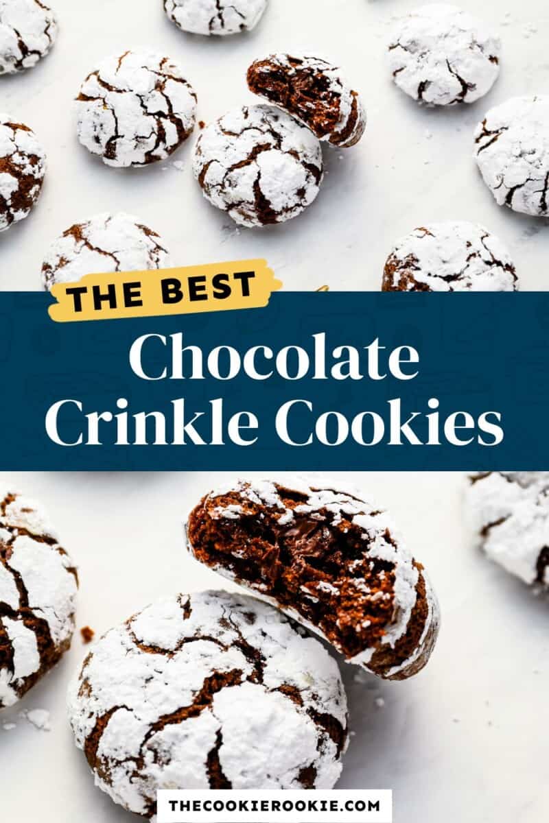 The best chocolate crinkle cookies.