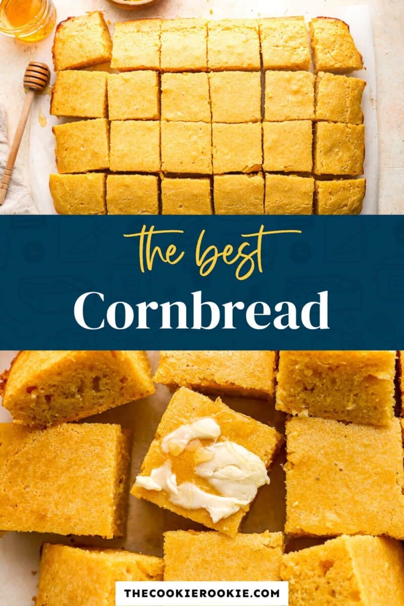 The best cornbread with butter and honey.