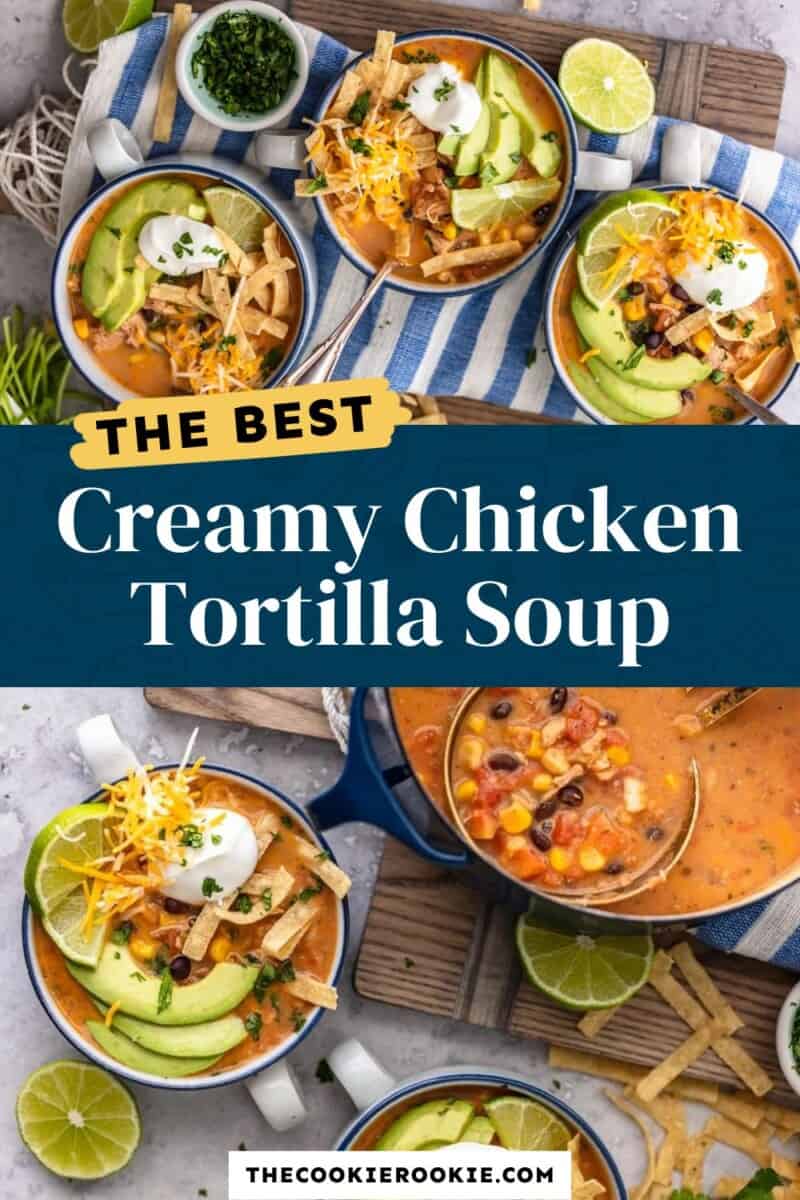 Creamy Chicken Tortilla Soup Recipe - 99