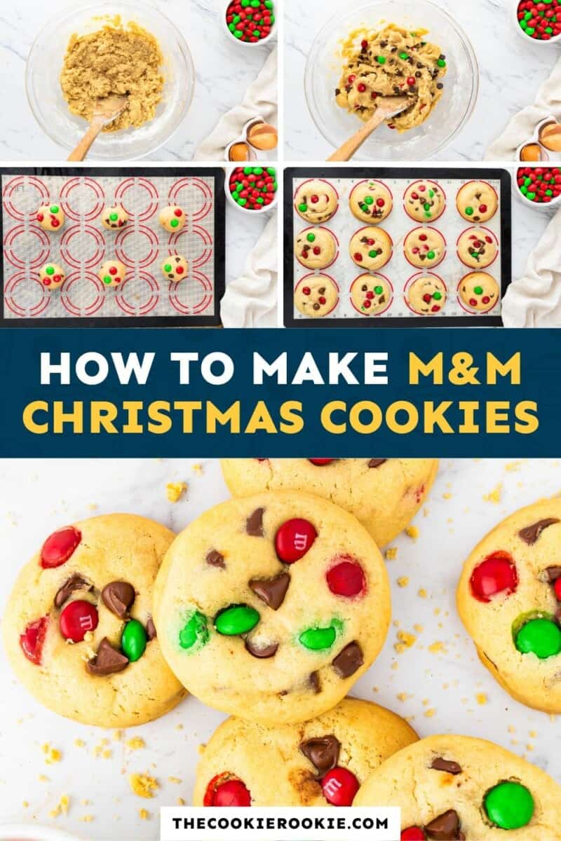 How to make m&m christmas cookies.