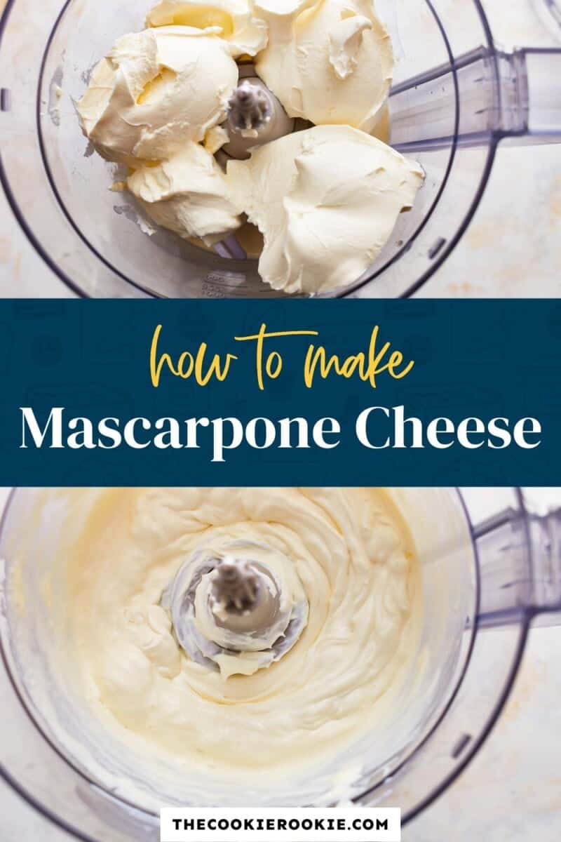 How to make mascarpone cheese in a food processor.