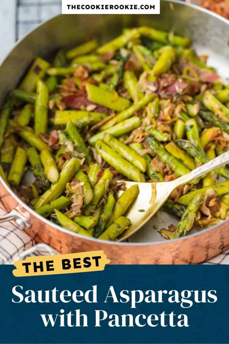 The best sauteed asparagus with pancetta.