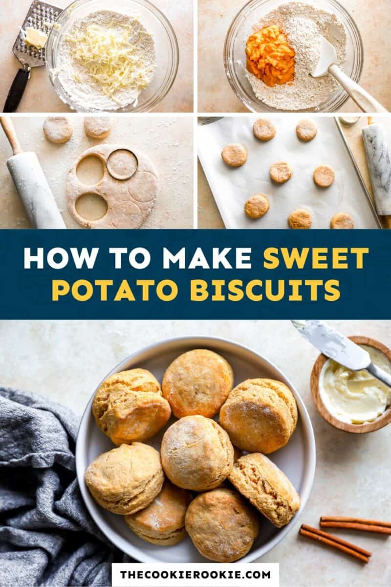 How to make sweet potato biscuits.