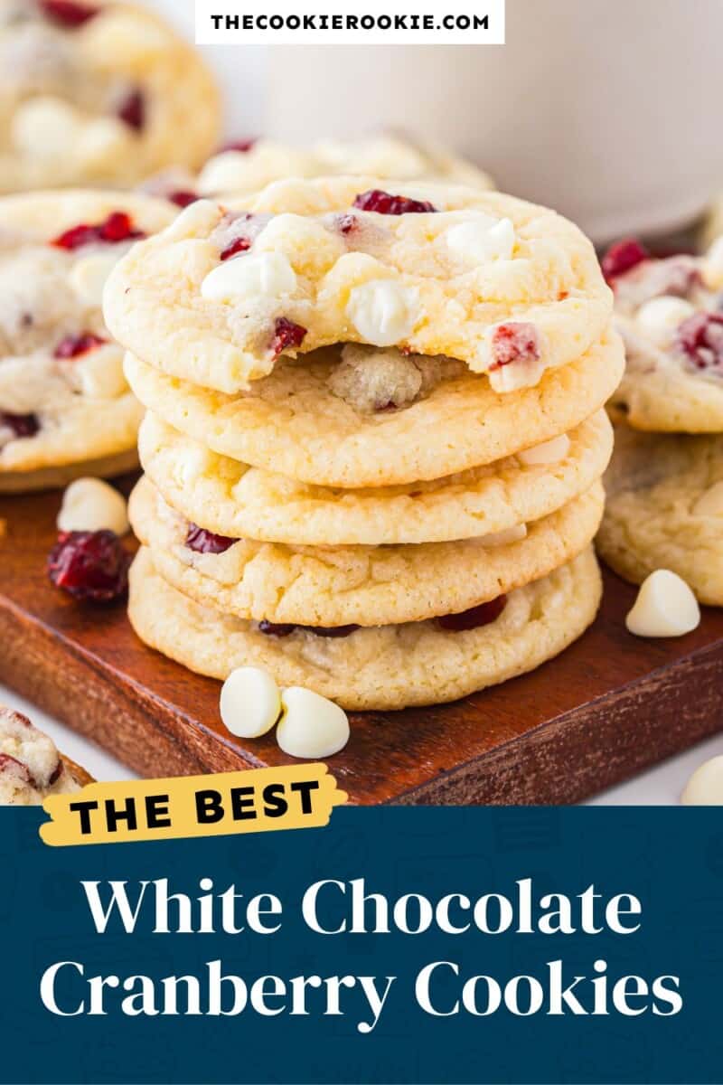 White chocolate cranberry cookies.