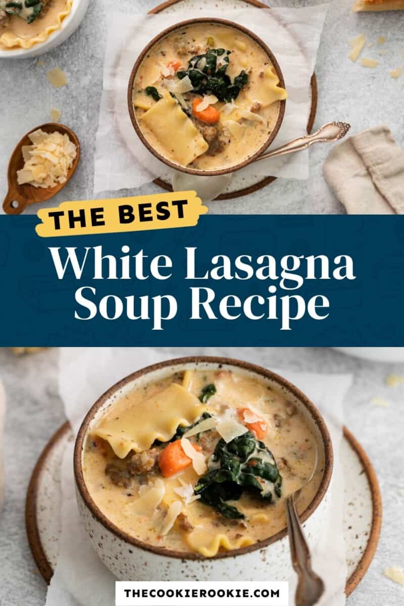 White Lasagna Soup Recipe - The Cookie Rookie®