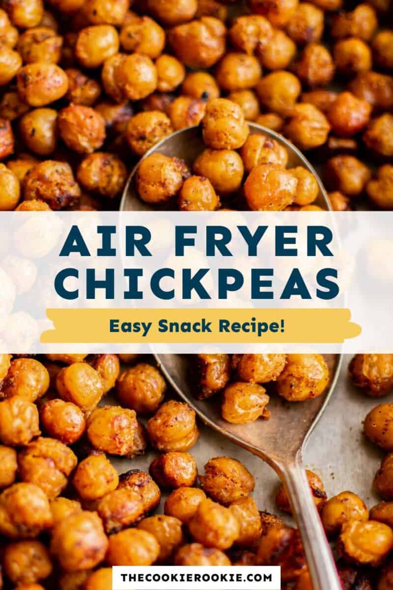 Air fryer chickpeas easy snack recipe.