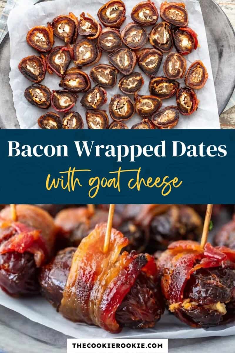 Bacon wrapped dates with goat cheese.