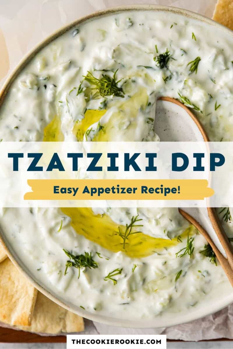 Tzatziki dip easy appetizer recipe.