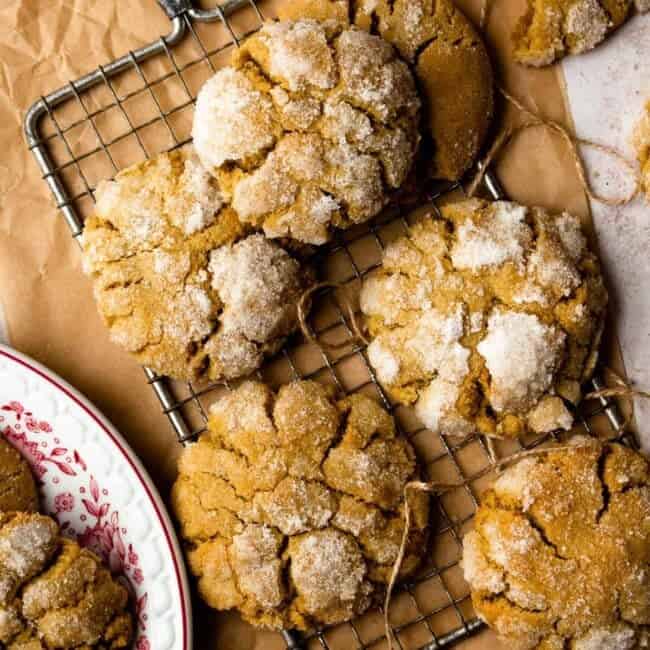 ginger cookies on drying rack