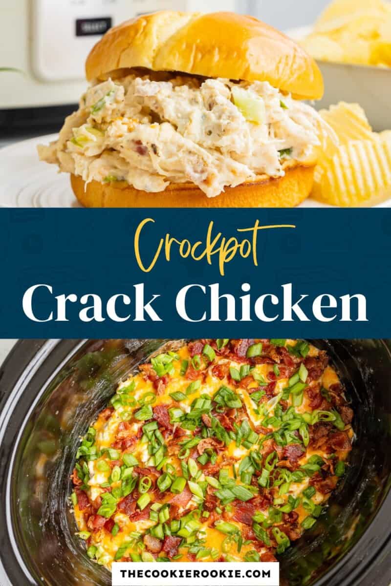 Crockpot crack chicken in a slow cooker.
