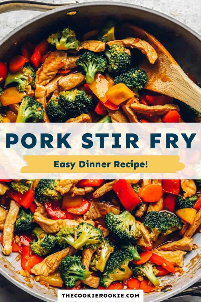 Pork stir fry easy dinner recipe.