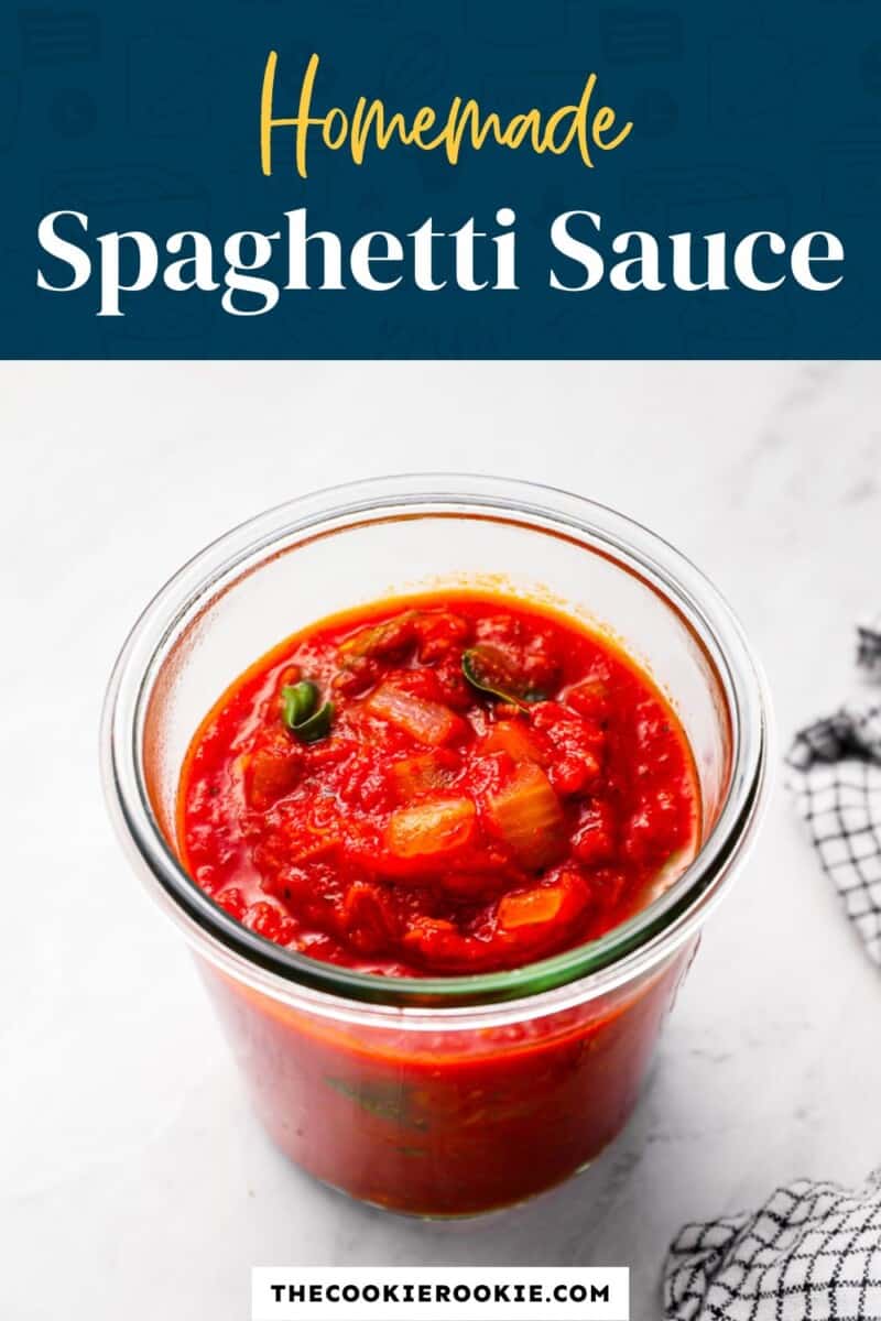 Homemade spaghetti sauce in a bowl.