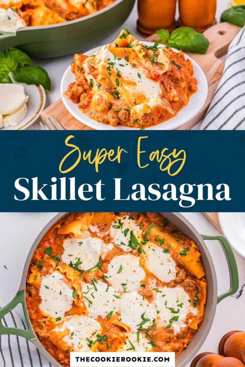 Super easy skillet lasagna.