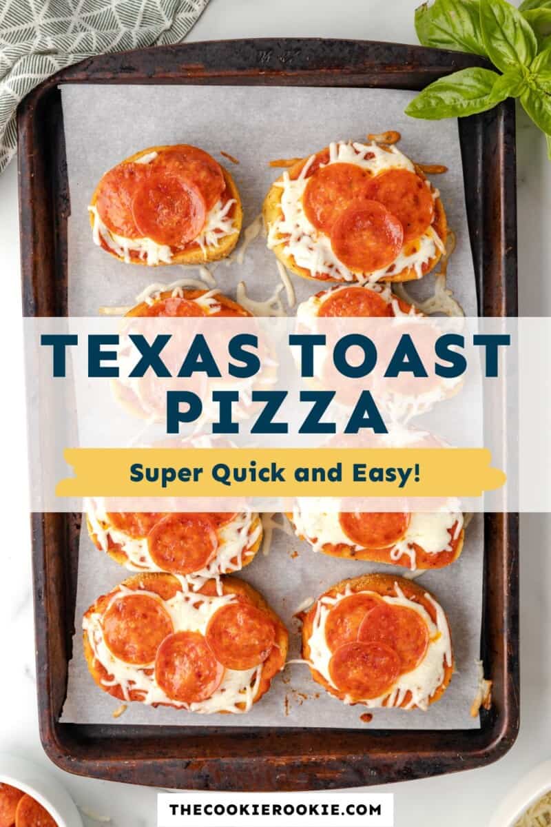 Texas toast pizza super quick and easy.