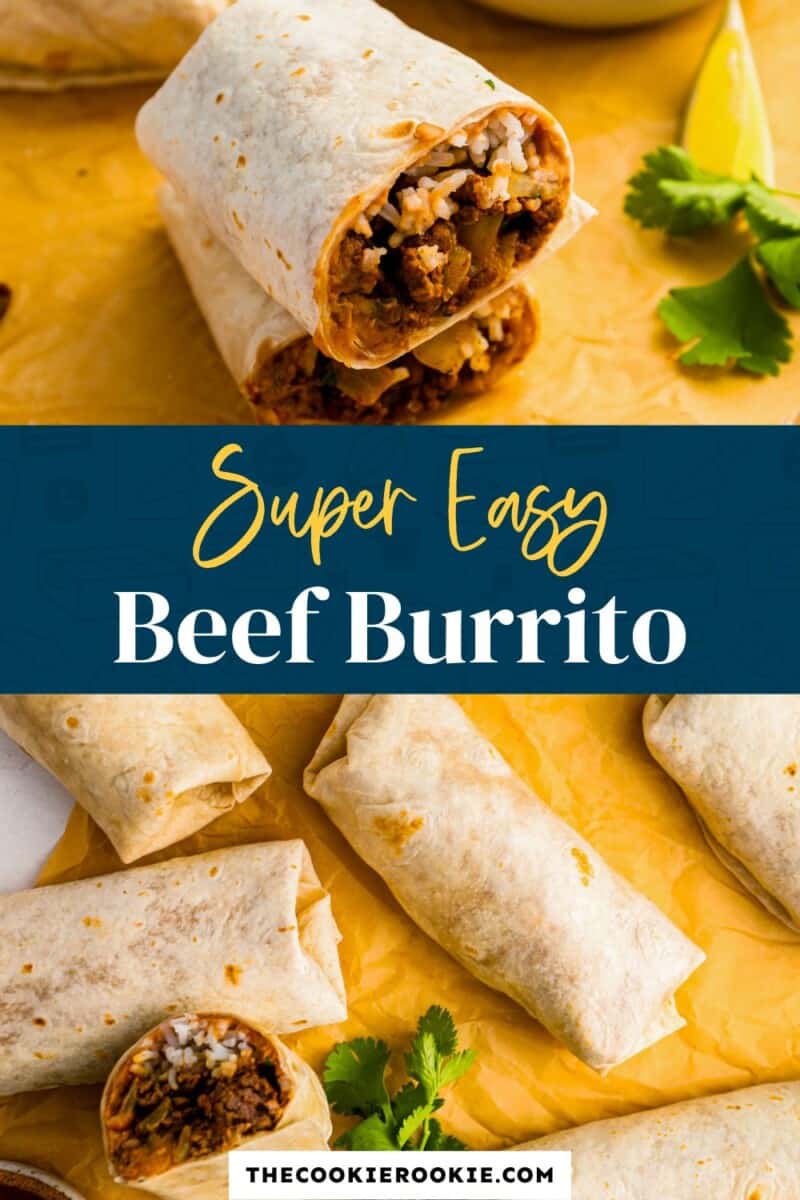 Super easy beef burrito.
