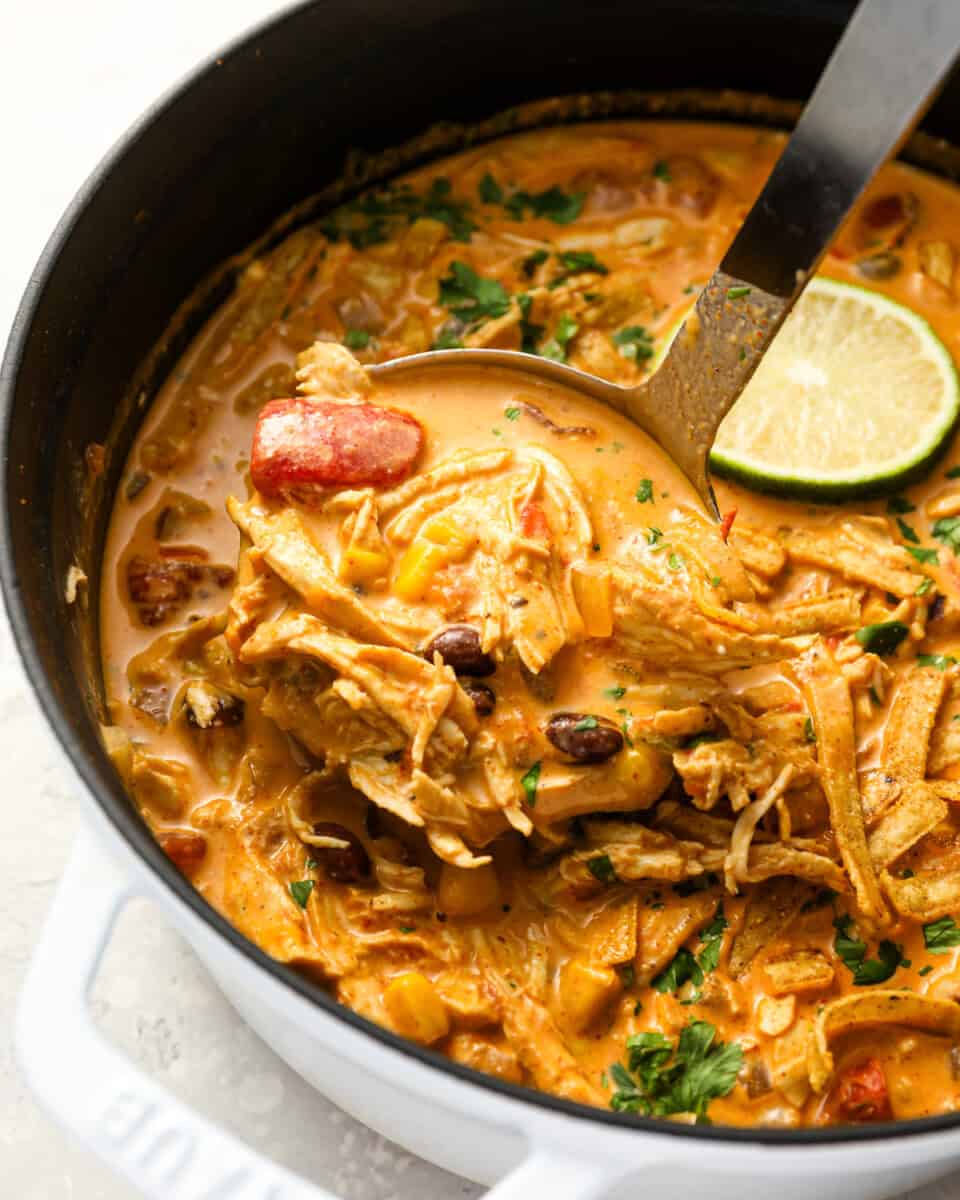 Creamy Chicken Enchilada Soup Recipe The Cookie Rookie 