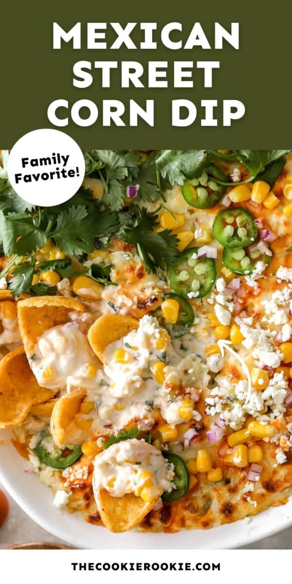 Mexican street corn dip pin image
