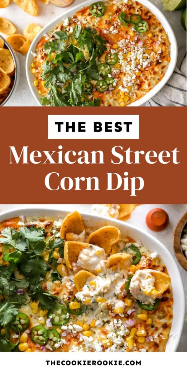 Mexican street corn dip pin image