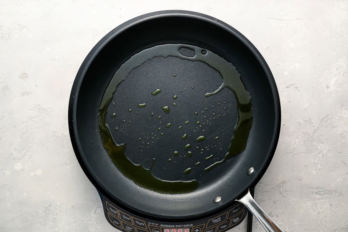 oil in a nonstick pan.