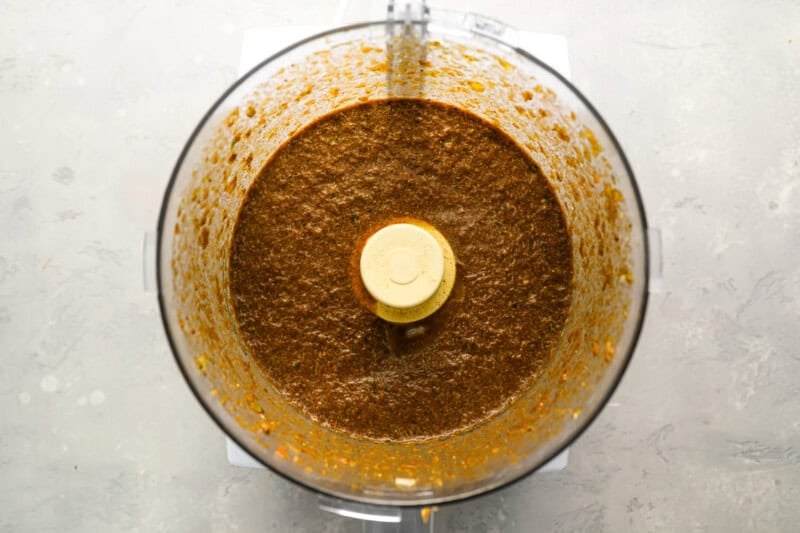 jerk marinade in a food processor.