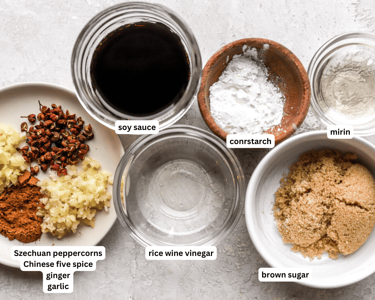 Homemade Szechuan sauce ingredients