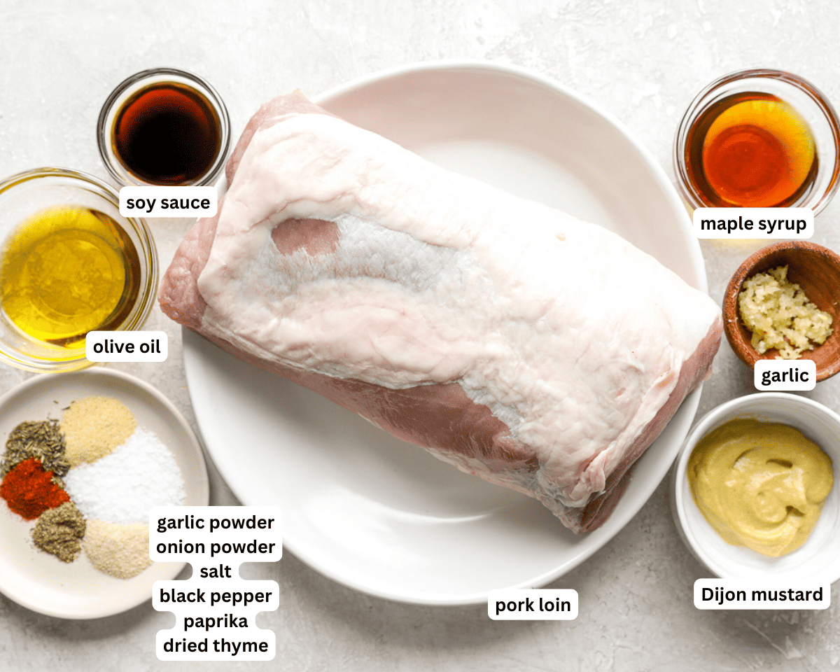 Roasted pork loin ingredients