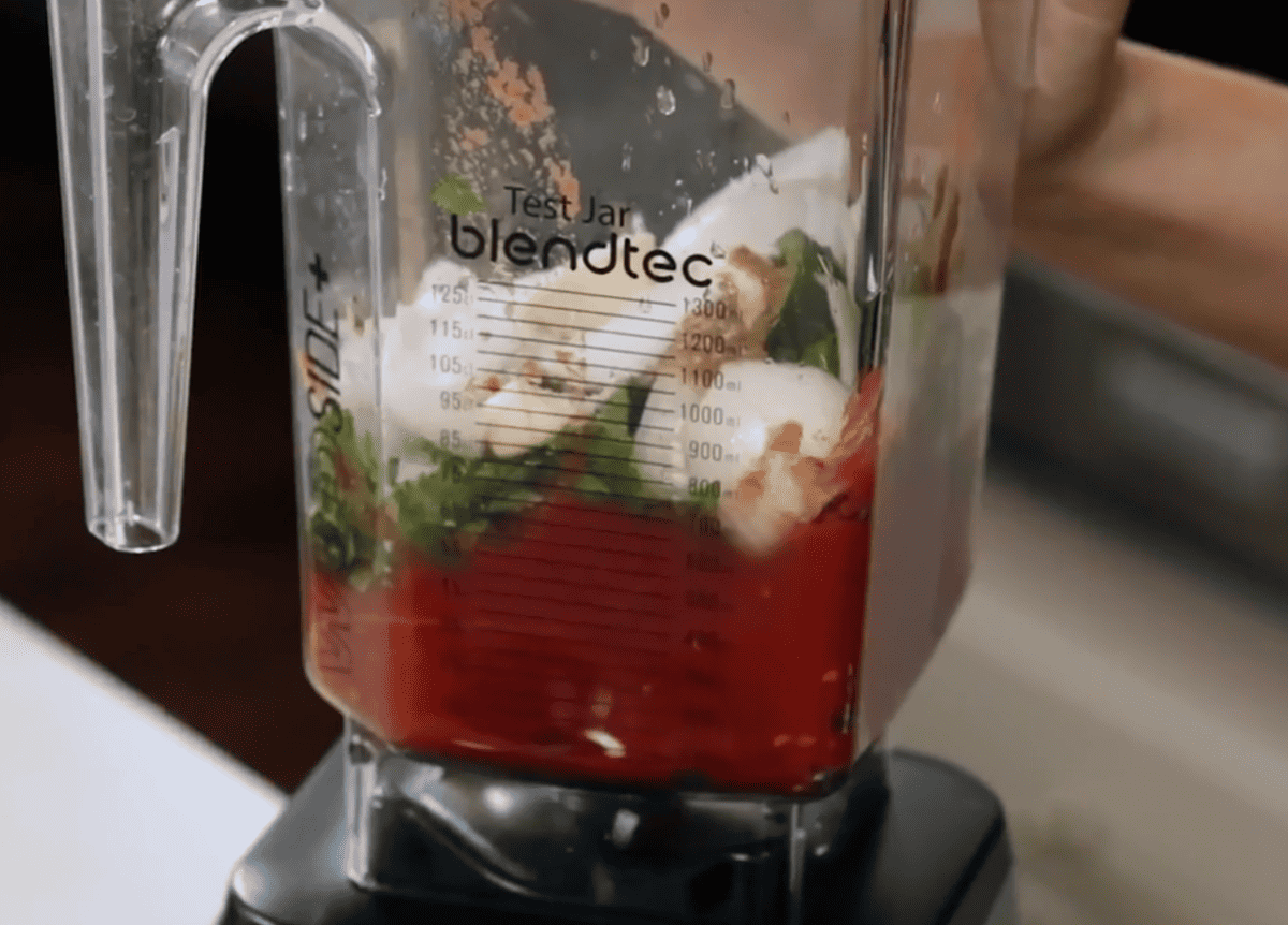ingredients to make salsa in the blender