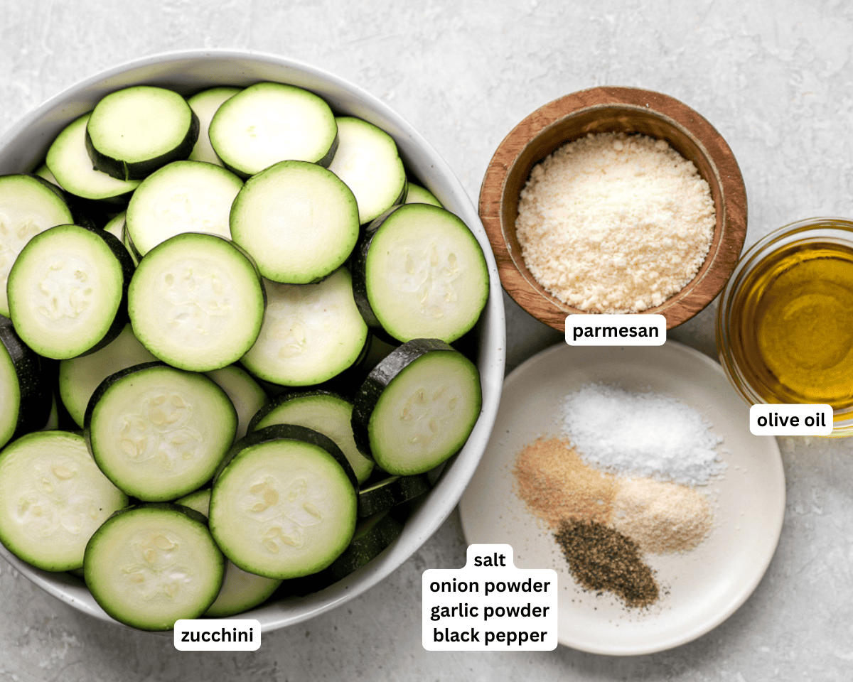 air fryer zucchini ingredients