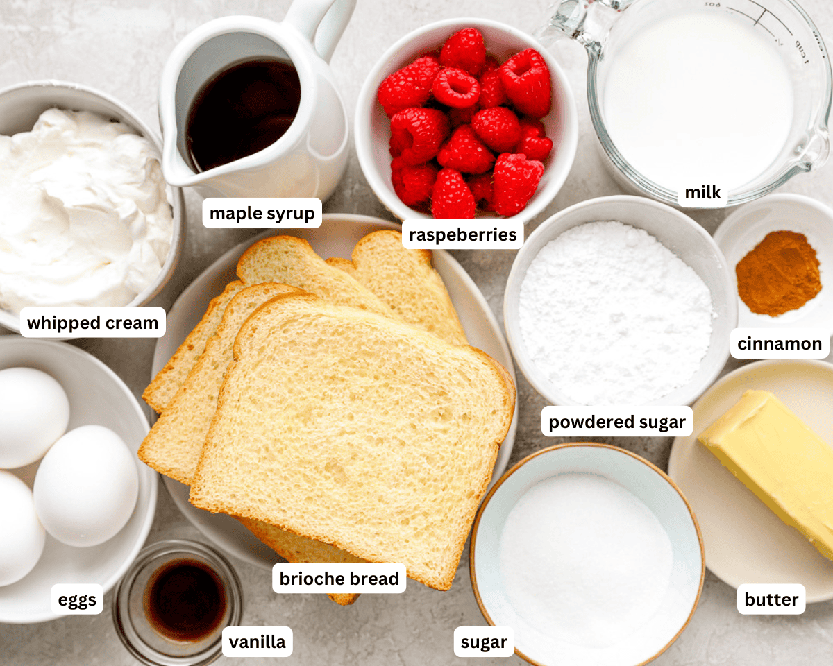 Brioche French Toast ingredients
