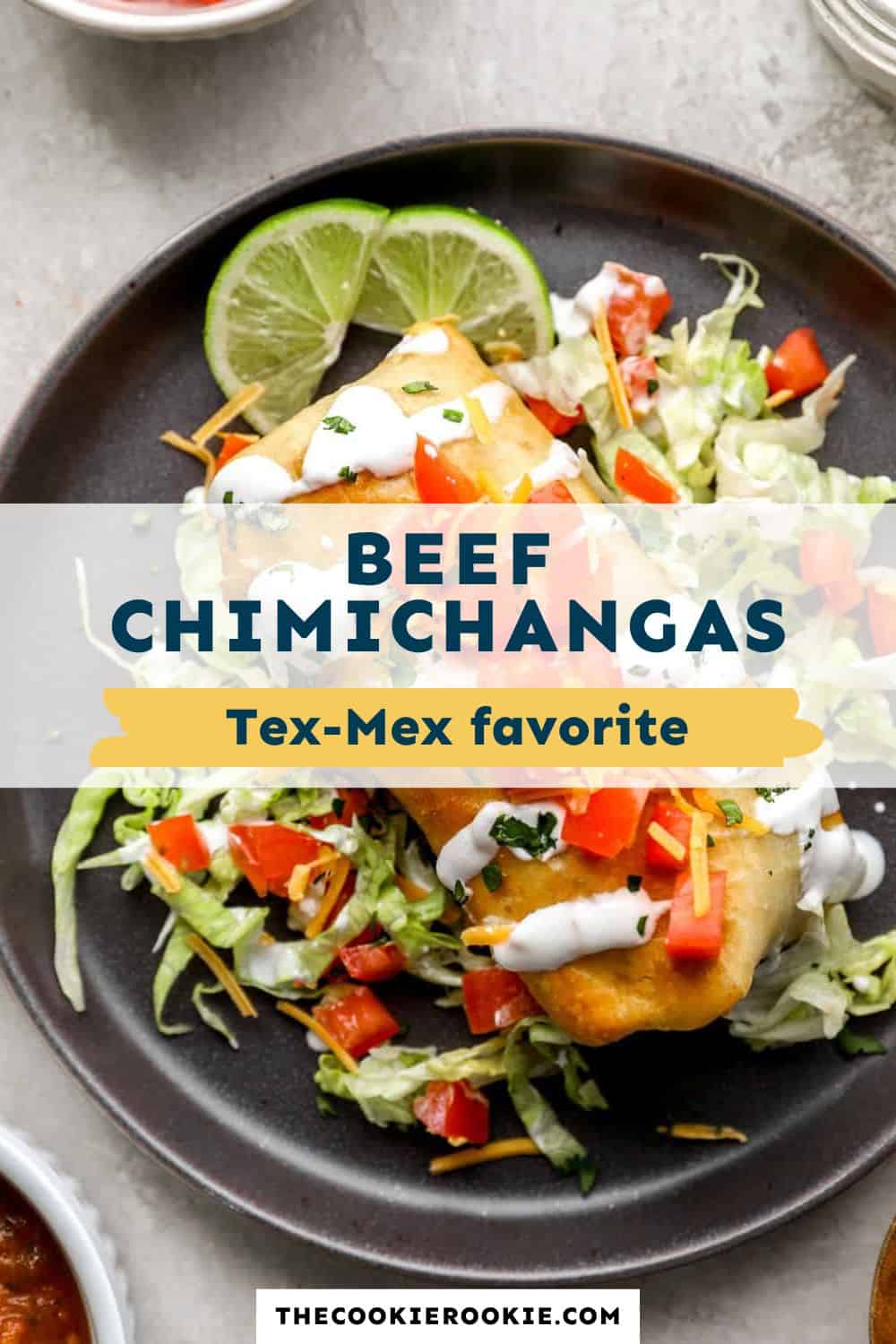 beef chimichangas pin image