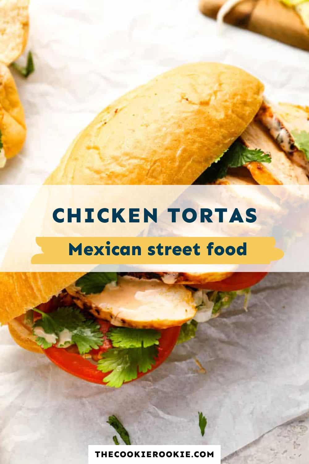 chicken tortas pin image