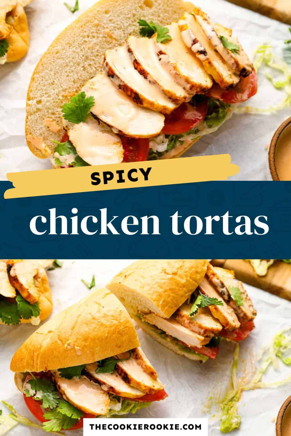 chicken tortas pin image