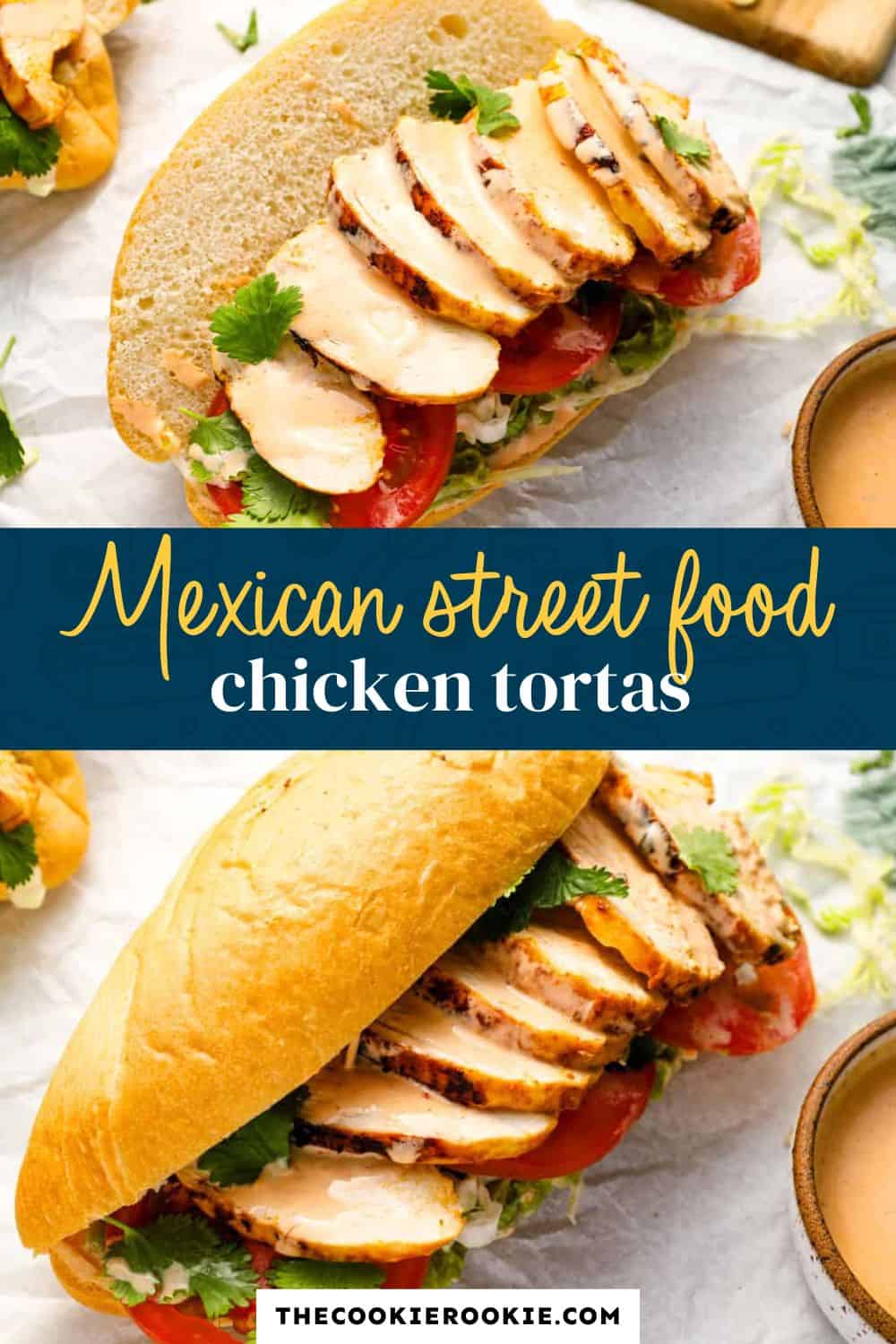 chicken tortas pin image