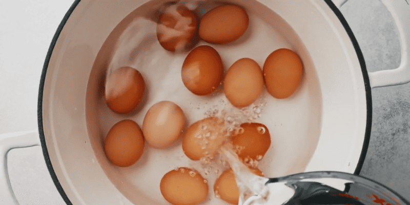 eggs in a pot