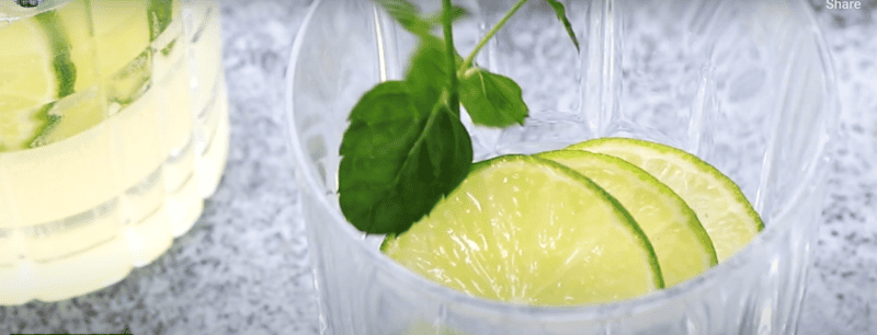 garnished mojito ready to serve