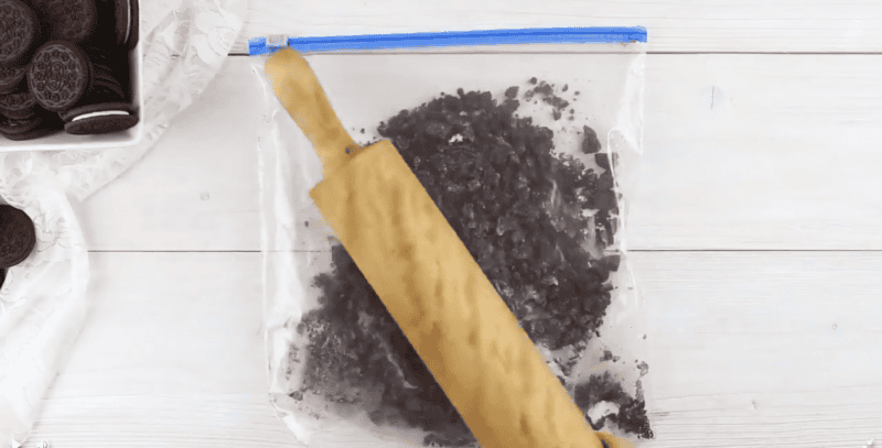 Crushed Oreo cookies.