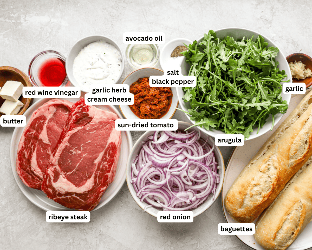 Steak sandwiches ingredients