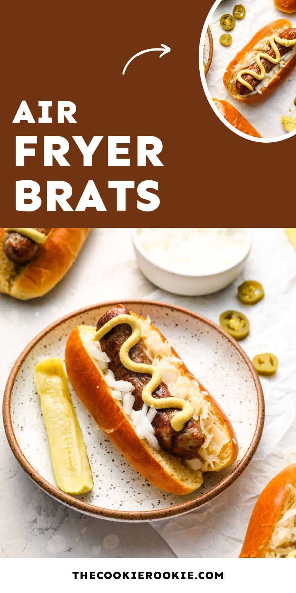 air fryer brats pin image