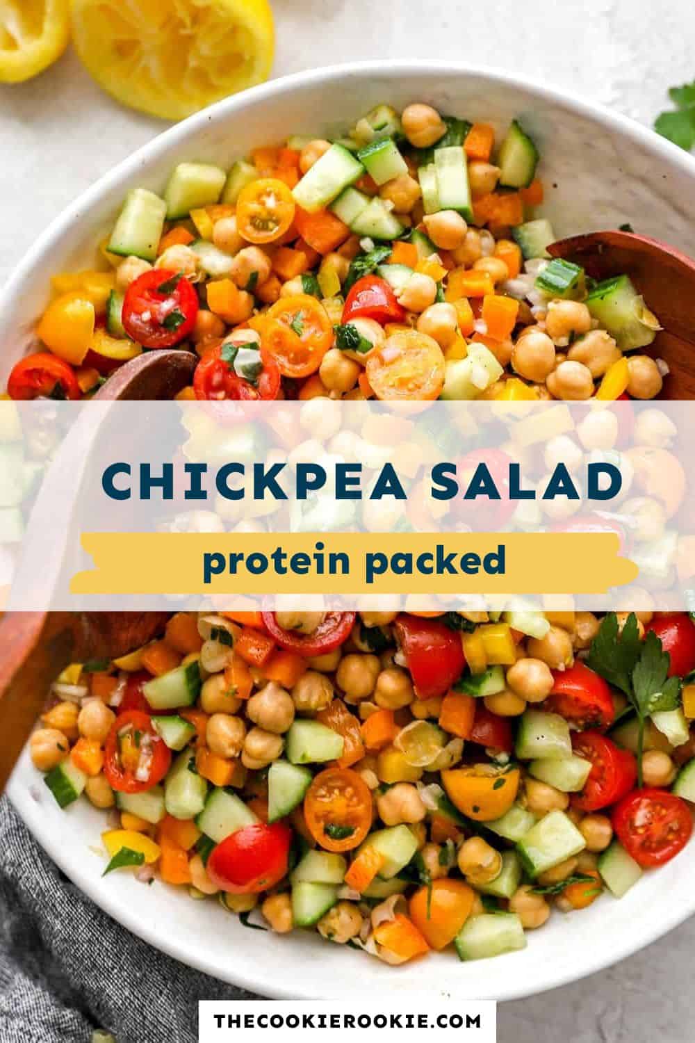chickpea salad pin image