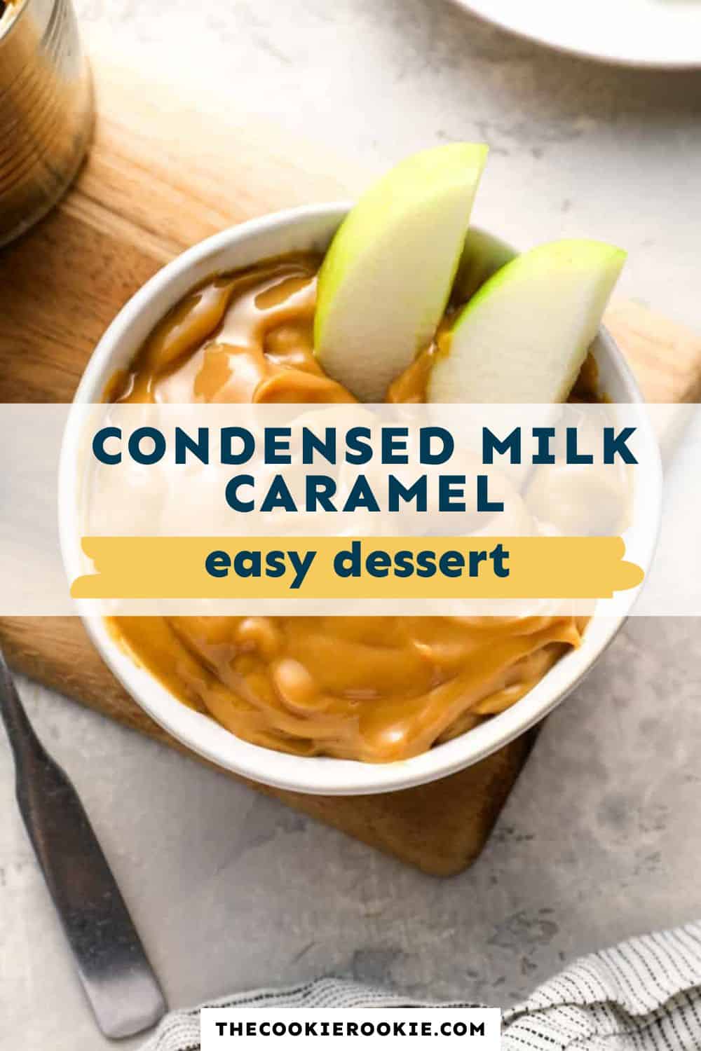 condensed milk caramel pin image